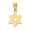 14K Yellow Gold Star of David Pendant Charm Jewelry 18mm x 11mm